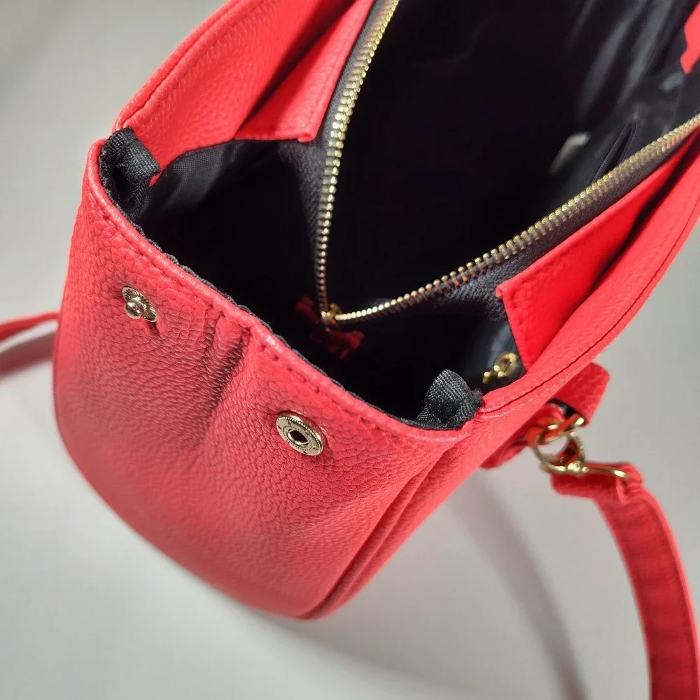 FOCO Washington Nationals MLB Red Pebbled Satchel Crossbody Bag Handbag Fan Gear